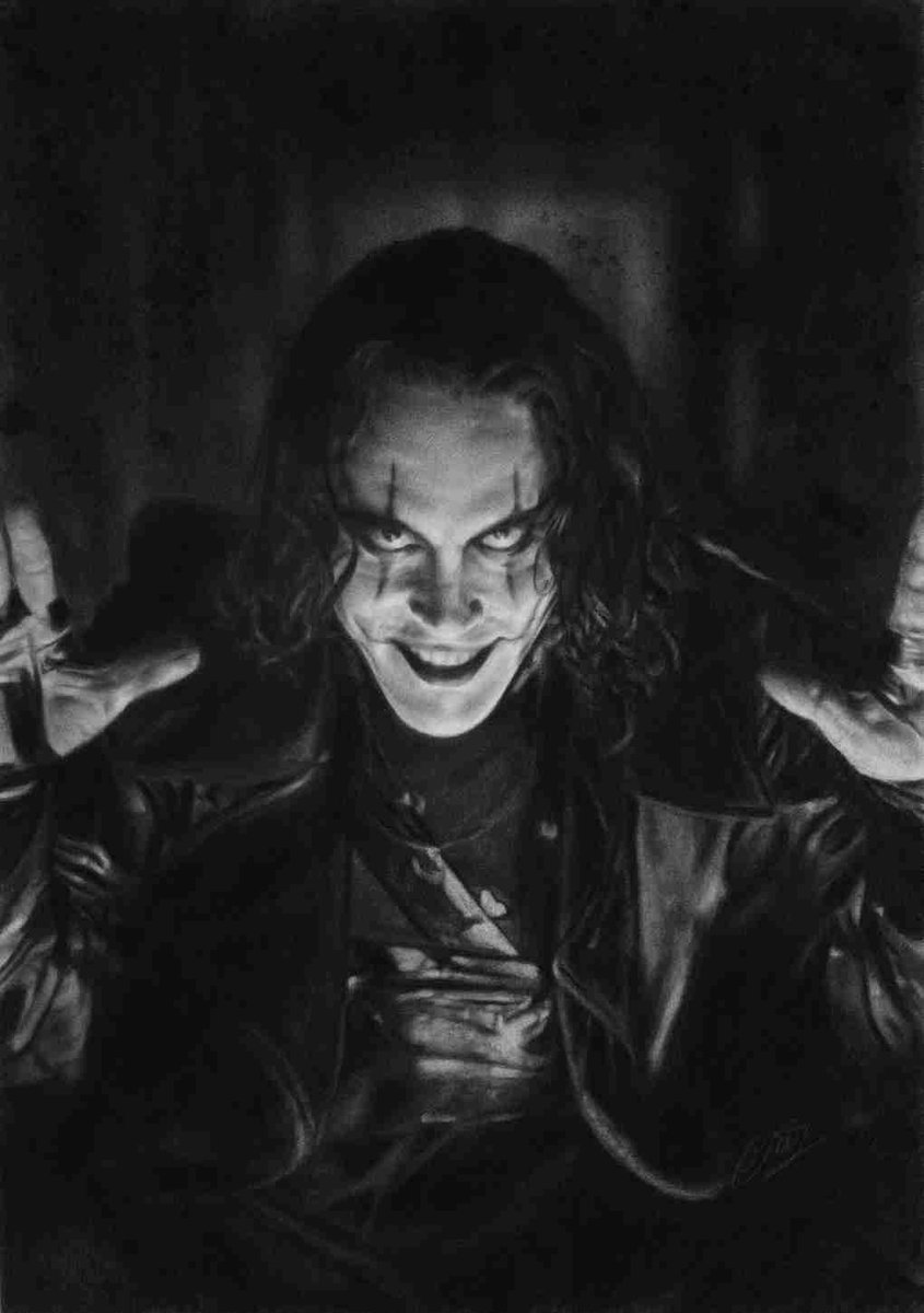aertharn's tweet photo. 'Boo!' 🙌😁
Eric Draven 
A4 Charcoal 
#portrait #thecrow #ericdraven #brandonlee https://t.co/oQqYrgz3dG