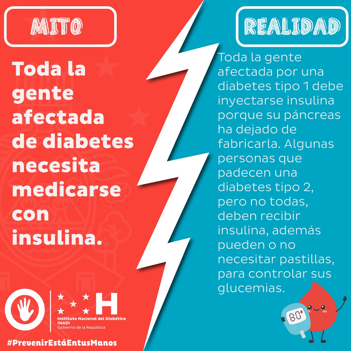 #Mitos vrs #Realidades
Envía esta imagen a familiares, amigos y conocidos para hacer eco. 

#AltoALaDiabetes 🤚🏻 #PrevenirEstáEnTusManos #SoyInadi #TeamInadi #XiomaraCumple 

Fuente: hopkinsallchildrens.org/Patients-Famil…