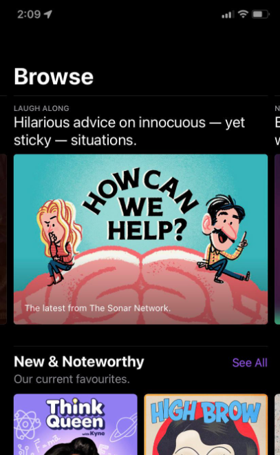 The Sonar Podcast Network 🎙 (@thesonarnetwork) on Twitter photo How Can We Help? is featured on <a href="/ApplePodcasts/">Apple Podcasts</a> this week! Last week they were featured in Australia. Looks like the whole world is desperate for advice and Mark & Jackie are NOT qualified but VERY eager to give it! How Can We Help? is featured on <a href="/ApplePodcasts/">Apple Podcasts</a> this week! Last week they were featured in Australia. Looks like the whole world is desperate for advice and Mark & Jackie are NOT qualified but VERY eager to give it!