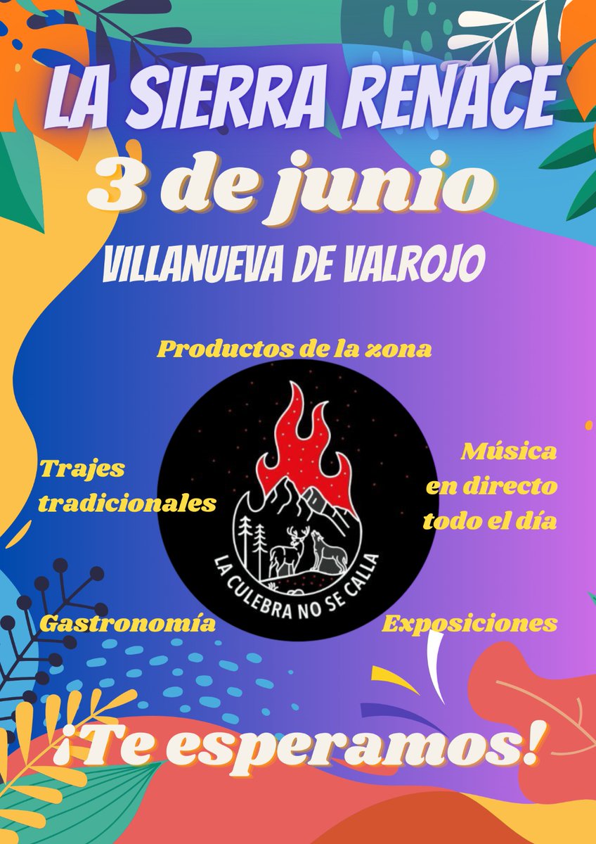 culebranocalla's tweet photo. El 3 de Junio: La Sierra Renace en Villanueva de Valrojo https://t.co/M6rCzbay4t