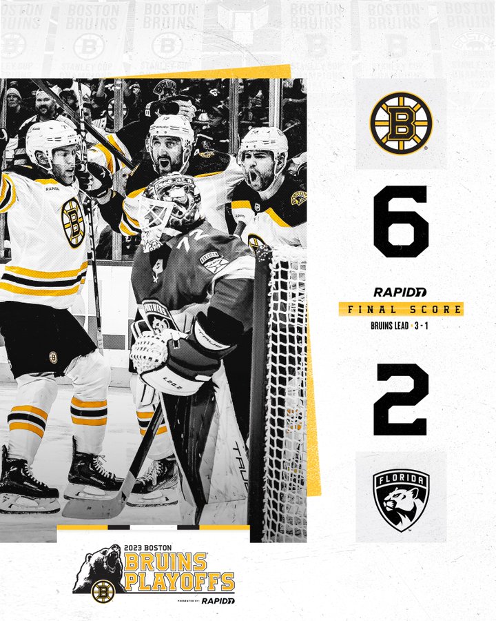 cosmos_KingAce's tweet photo. 🚨🏒💪 The Boston Bruins are taking it home! Up 3-1 in the series and heading back to Boston to finish strong 💪🏒🚨

#NHLBruins #NHLBRUINS #StanleyCupPlayoffs #StanleyCup #web3casino #cryptocasino #metamask #sportsbetting https://t.co/LOcV8HfUww