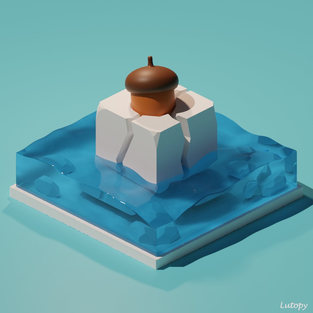 Lutopy_'s tweet photo. Acorn ๐ฐ๐ฟ๏ธ
#blender3d #isometric3d #lowpoly #scrat https://t.co/cUdOxuCcyd