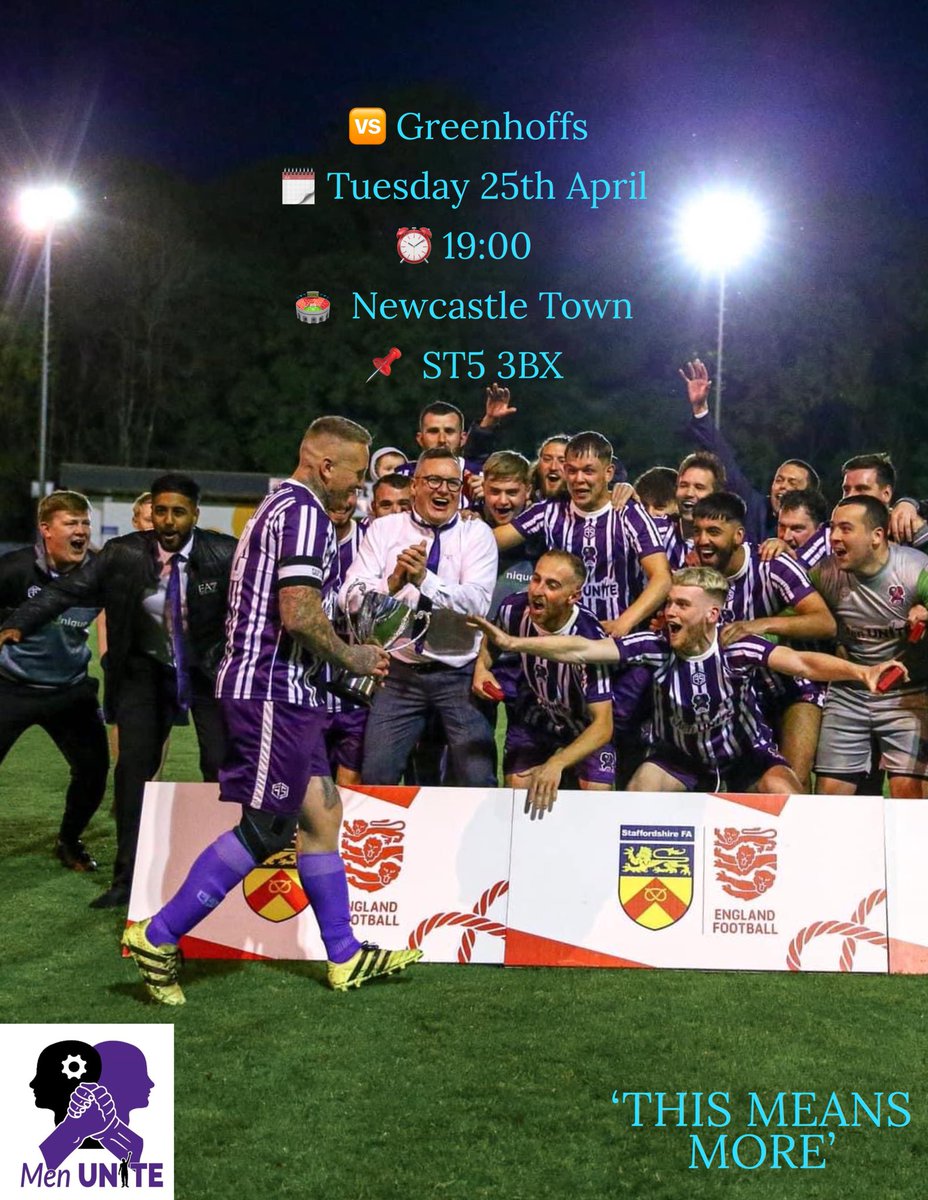 Tomorrow we have our cup final against Greenhoffs!
Always is a cracking game against these boys and tomorrow night will no different
Come down and support the lads or just a game of football in general! 
Hoping see a few faces and hoping for it to be a good night regardless! 

💜