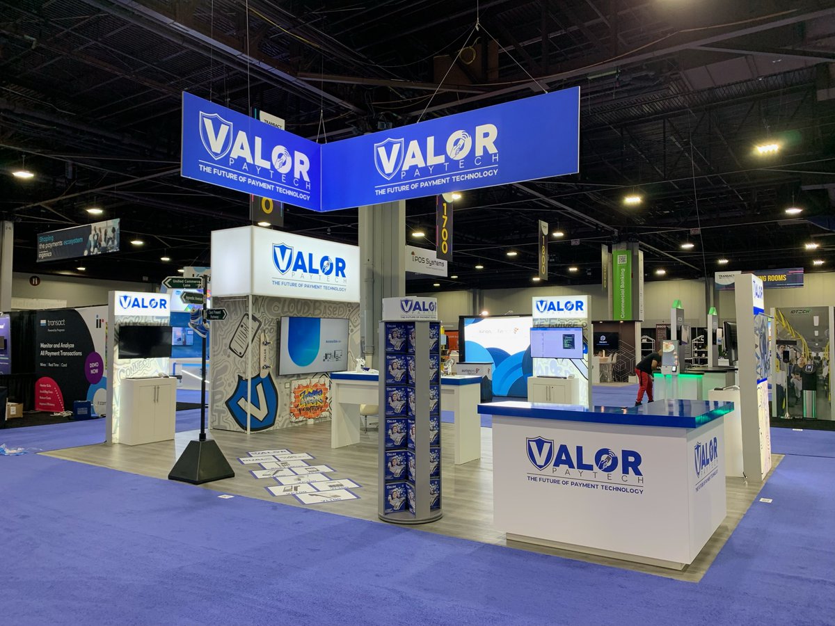 ValorPayTech's tweet image. All set and ready for #TRANSACT2023 to start. Come see all the NYC graffiti art on display and play street games like #POSTerminal hopscotch, #mCommerce skateboarding and #UnifiedCommerce dice while learning what&apos;s new @ValorPayTech. See you soon at Booth 1521! #Payments