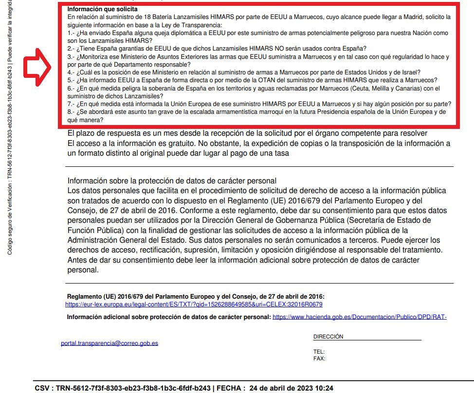 GuillermoRocaf1's tweet photo. Ya que ni @vox_es ni @ppopular preguntan al Gobierno de @sanchezcastejon por el suministro por  EEUU a #Marruecos de Lanzamisiles #HIMARS.... ¡lo he hecho yo!
Cuando empiecen los problemas, nos acordaremos que este @Congreso_Es miraba a otro lado mientras Marruecos obtenía de la #OTAN las armas + destructoras.