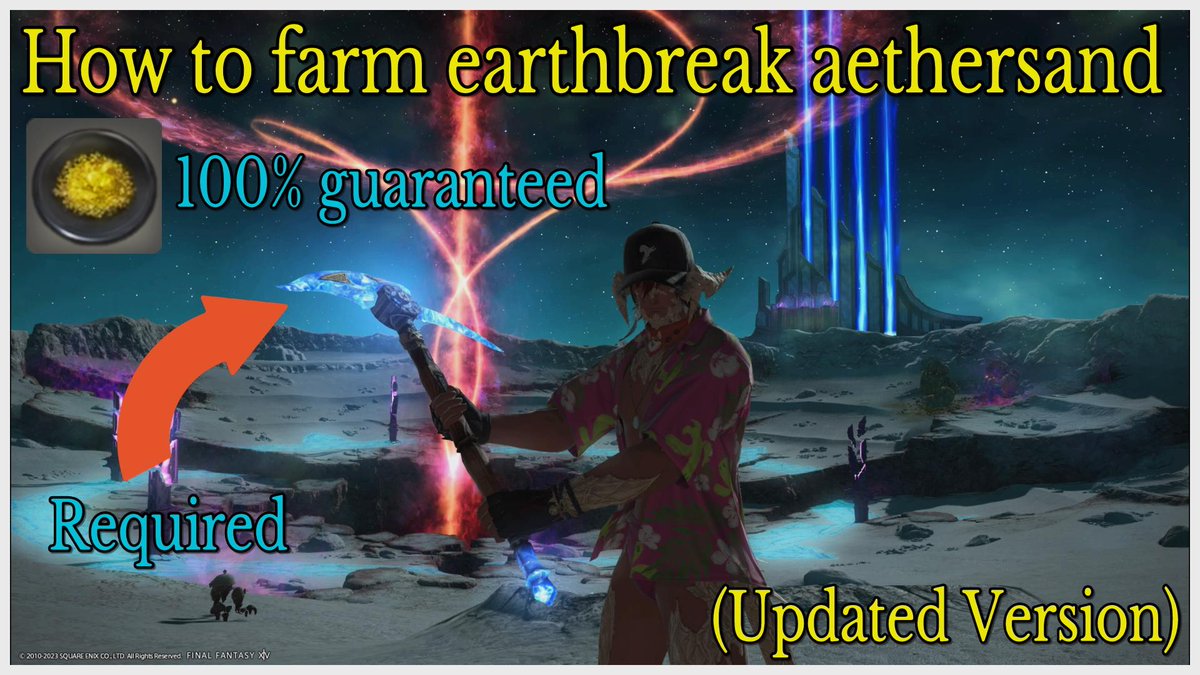 zanelionhartxiv's tweet photo. https://t.co/mt09Vz01Xb today's video #ffxiv #gathering #endwalker #earthbreak #aethersand #updated #patchprep https://t.co/gWPIusCT7q