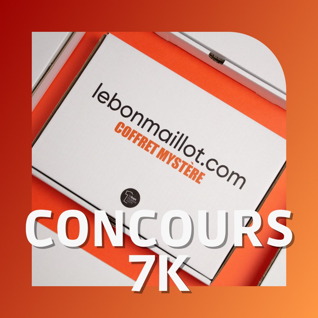 C’est bon pour les 50 RT 👀

Ducoup, @Lebonmaillotoff vous offre un coffret mystère dans la taille de votre choix pour fêter les 7k 🥳🎉

Les conditions :

➡️ RT + Follow @Lebonmaillotoff 

Résultat du #concours le 28 avril.