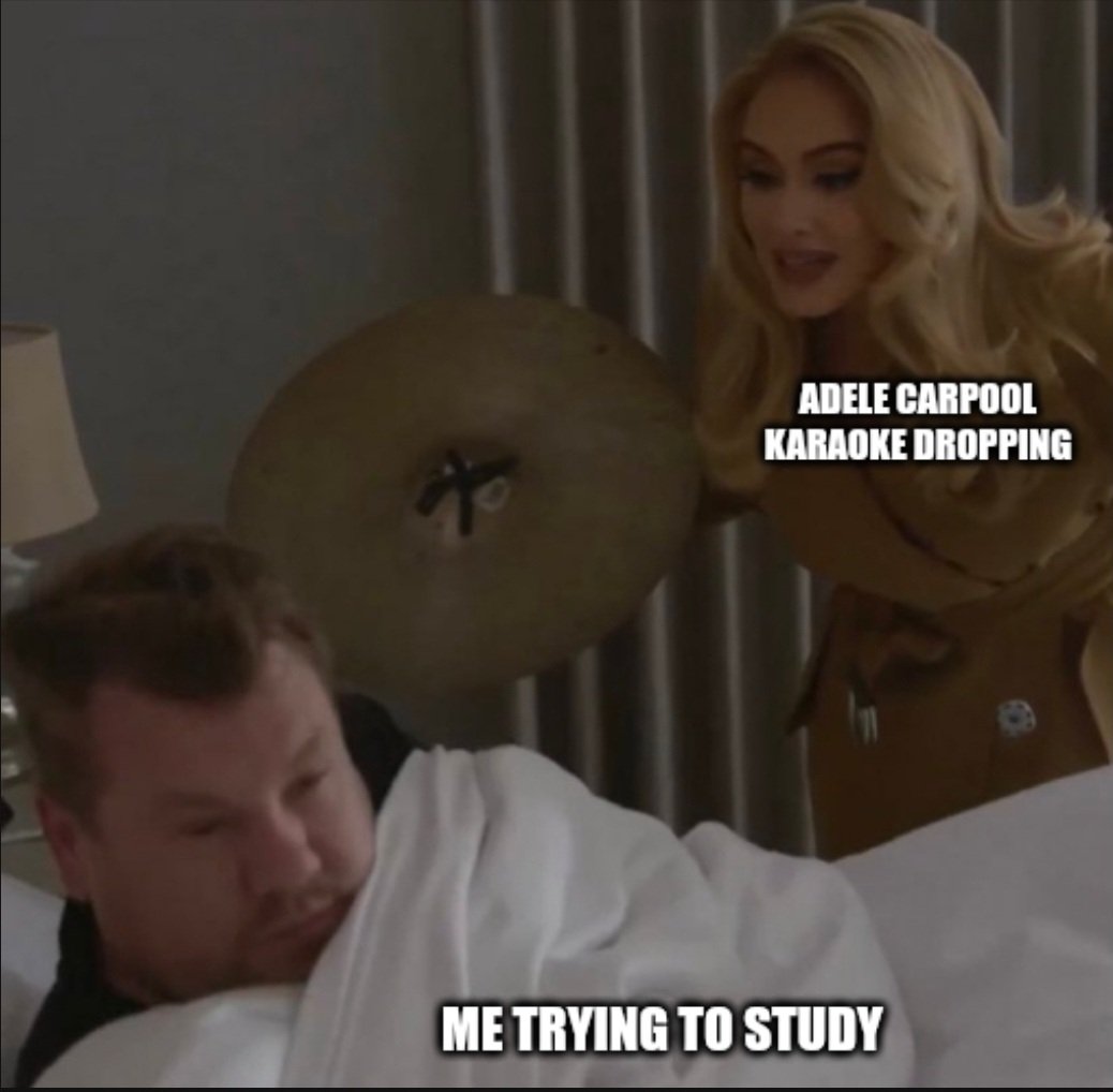 honestly I wouldn't mind Adele waking me up like that every day

#AdeleCarpool #Adele