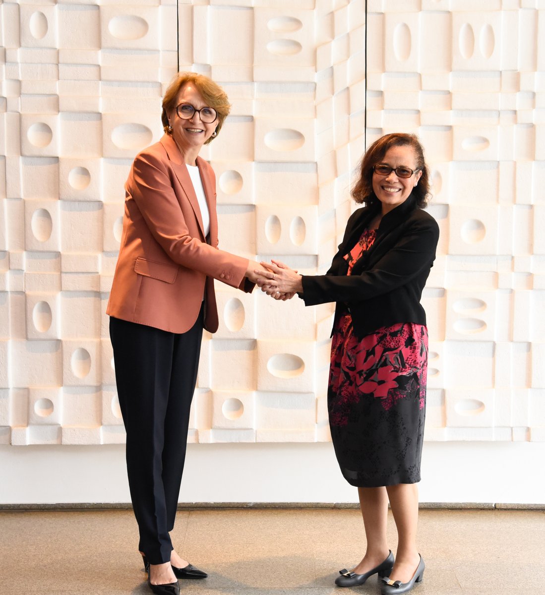A Secretária-Geral, Embaixadora Maria Laura da Rocha, recebeu hoje a Secretária-Geral do Ministério da Europa e dos Negócios Estrangeiros da França (<a href="/francediplo/">France Diplomatie 🇫🇷🇪🇺</a>), Anne-Marie Descôtes (<a href="/amdescotes/">Anne-Marie Descôtes</a>), para realizar reunião do Mecanismo de Consultas Políticas Brasil-França. 🇧🇷🇫🇷