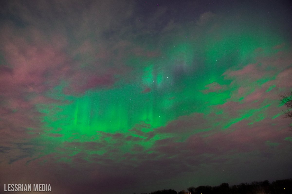 Crazy Auroras last night shot from Lake Elmo Minnesota! 🌌 Thank you <a href="/Wicky_dubs_WX/">bro</a> and <a href="/WeatherGamer21/">WeatherGamer21</a> for inspiring me into this different and truly amazing field of chasing! #mnwx #AuroraBorealis #spaceweather #SonyAlpha