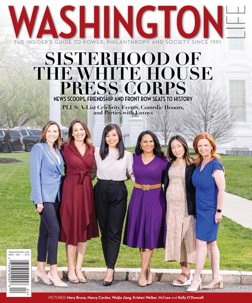 Washington Life (@washingtonlife) on Twitter photo On a day of dramatic media news, we’re looking at the positive: the sisterhood of the White House press Corps. Leading to the #WHCD (Sat., April 28), we feature <a href="/Kwelkernbc_1/">Kristen Welker</a>, <a href="/KellyO/">Kelly O'Donnell</a>, <a href="/nancycordes/">Nancy Cordes</a>, <a href="/weijia/">Weijia Jiang</a>, <a href="/marykbruce/">Mary Bruce</a> + <a href="/mj_lee/">MJ Lee</a>.
washingtonlife.com/2023/04/24/sis… On a day of dramatic media news, we’re looking at the positive: the sisterhood of the White House press Corps. Leading to the #WHCD (Sat., April 28), we feature <a href="/Kwelkernbc_1/">Kristen Welker</a>, <a href="/KellyO/">Kelly O'Donnell</a>, <a href="/nancycordes/">Nancy Cordes</a>, <a href="/weijia/">Weijia Jiang</a>, <a href="/marykbruce/">Mary Bruce</a> + <a href="/mj_lee/">MJ Lee</a>.
washingtonlife.com/2023/04/24/sis…