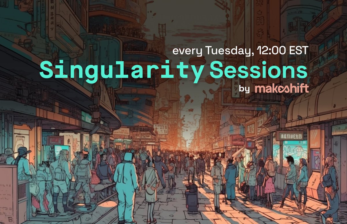 Singularity Sessions: Tues at 12pm EST 04/25/23 Set a reminder!👇 twitter.com/i/spaces/1BRKj…