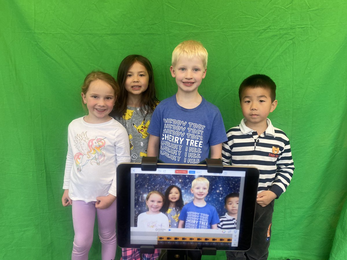 Behind the scenes of our space videos! 3/5 groups recorded today. 😄🚀