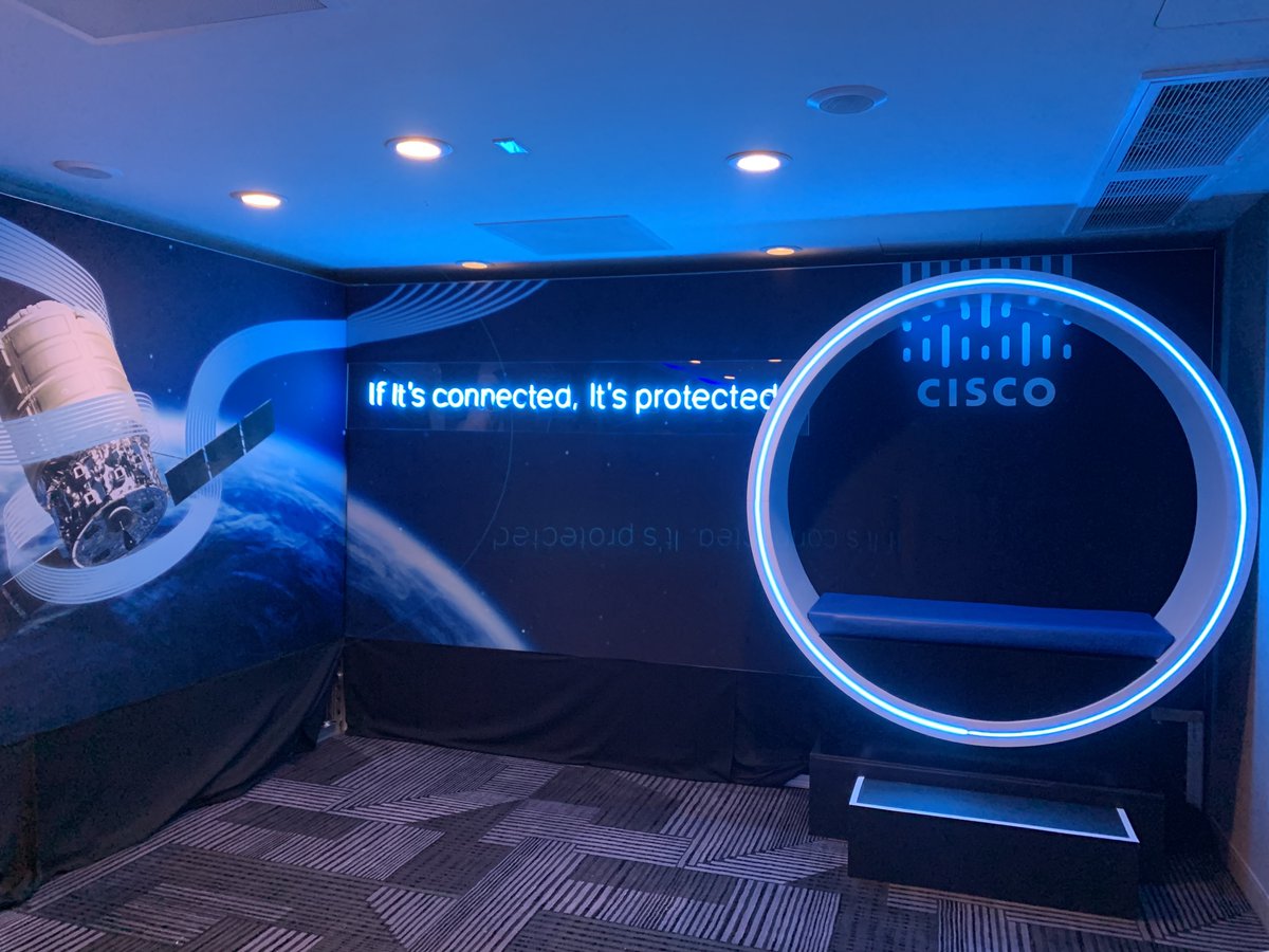 CiscoSecure's tweet photo. ✨ We've got lots of exciting things planned in the Cisco Customer Lounge this week at #RSAC! ✨ 

📸 Come take a pic, speak with our experts, maybe even catch the live recording of a #security podcast! 👀

@kpyke @techwithtaz @cindyv @MitchNeff @gattaca @TalosSecurity https://t.co/JwmecXA17B