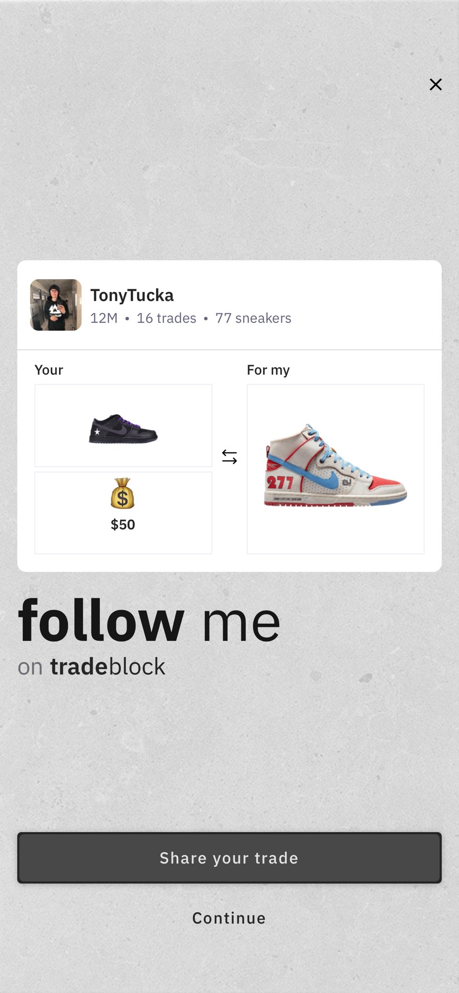 Tradeblock 1 Sneaker Trading App (tradeblock_us) / Twitter