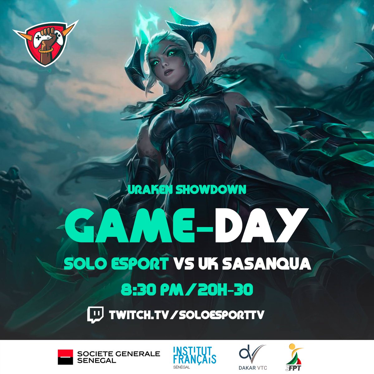 soloesportclub's tweet photo. 🔴🔴🔴
Day II Uraken Showdown 
La Team Solo est de sortie 🤩 
Rendez vous ce soir à 20h 30 pour un match à ne pas rater sur https://t.co/51OnXxjaZl
Line up :
Toplane : SOLO MoussV
Jungle : Immortalitii
Midlane : Waalid 
ADC : SOLO Eerif
Sup : SOLO Mirak

Sub :
Feuer Zu Brennen https://t.co/1LCglQnJQp