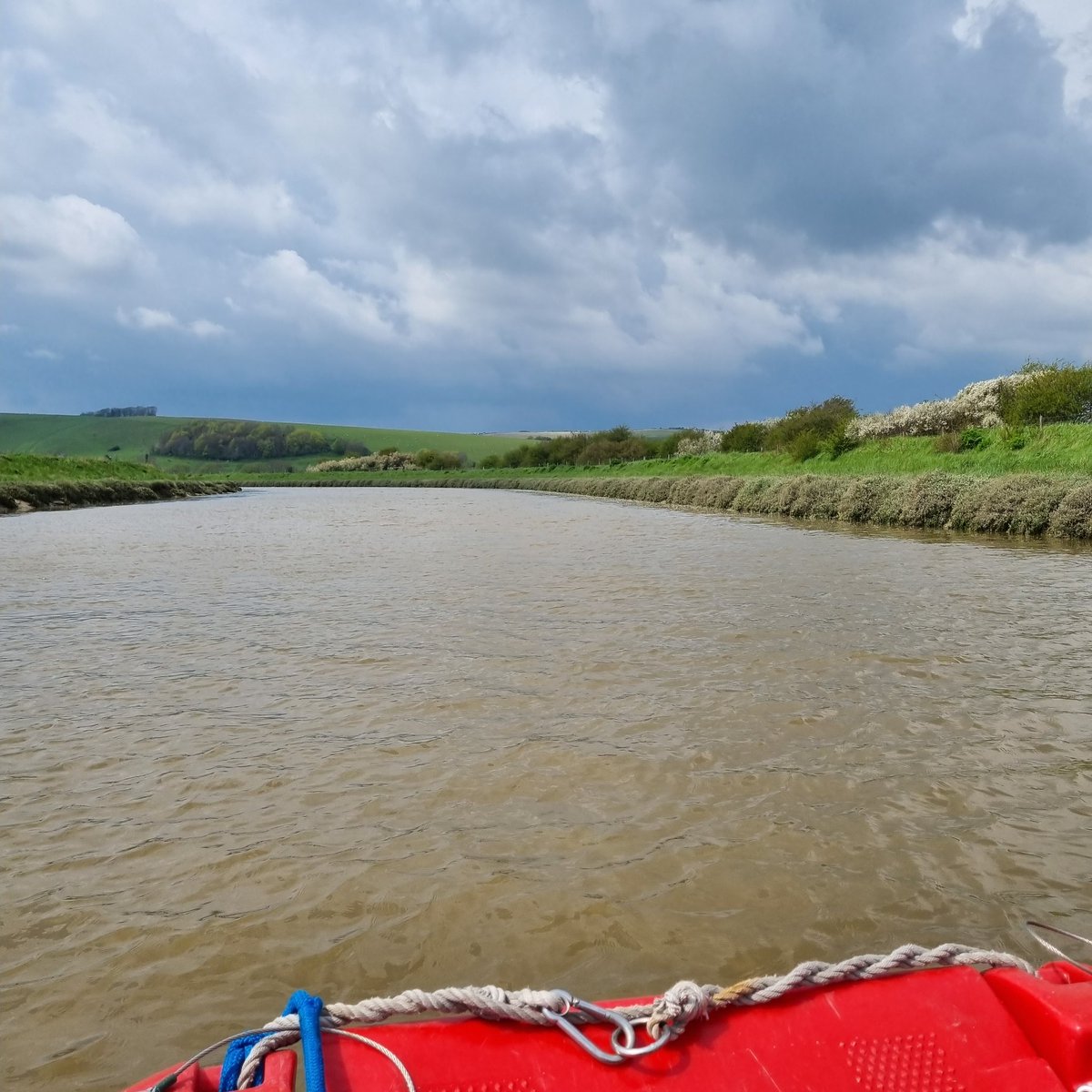 Beautiful day for boat training. #shoreham #riveradur #wsfrs #boat #fireservice