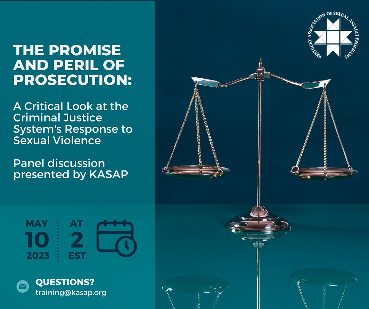What does criminal prosecution of perpetrators of sexual violence achieve for survivors? What does the criminal-legal system say about who is held accountable, and how justice enacted? 

Join KASAP for a panel discussion on May 10, 2pm-3:30 Eastern.