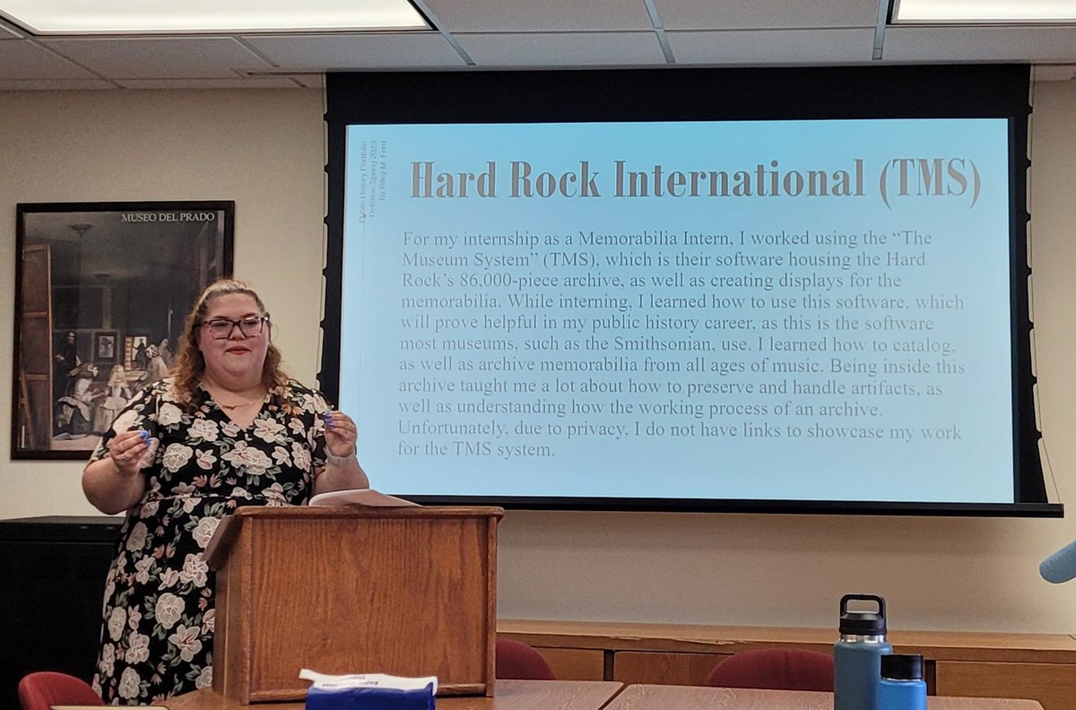 Congratulations to our amazing grad students, Susana Perez, Kendall Millang, and Riley Ford, who defended their public history projects today!