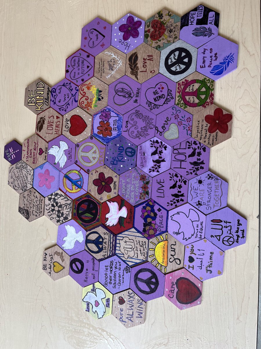 Grade 7 contribution from ⁦<a href="/EagleHeightsPS/">Eagle Heights PS</a>⁩ to YCCI London ‘s hexagon project.