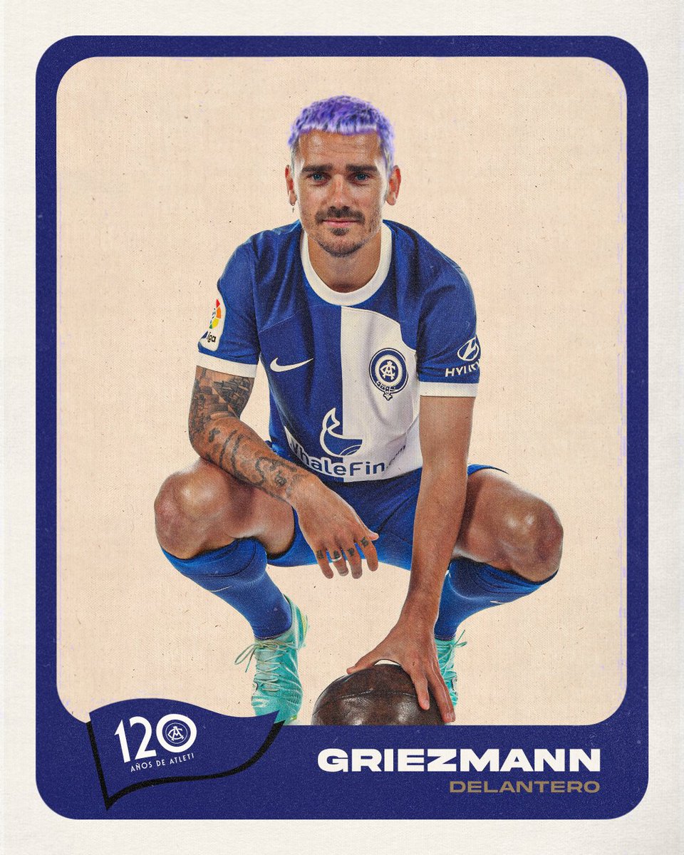 Hay que hacer que Griezmann se tiña el pelo de azul para el partido del miércoles. 

120 años no se cumplen todos los días <a href="/AntoGriezmann/">Antoine Griezmann</a> 😉💙🤍

Mencionarle todos para que lo vea.