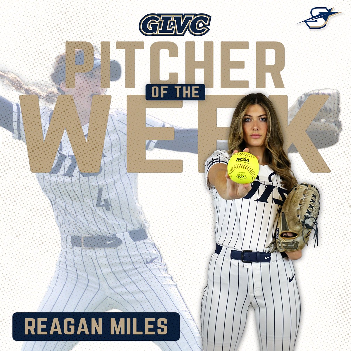 Reagan Miles threw back-to-back shutouts this weekend to earn her second career GLVC Pitcher of the Week award! In three games this week, she compiled a 1.09 ERA in 19.1 innings and struck out 24  👏

#ProtectThePrairie