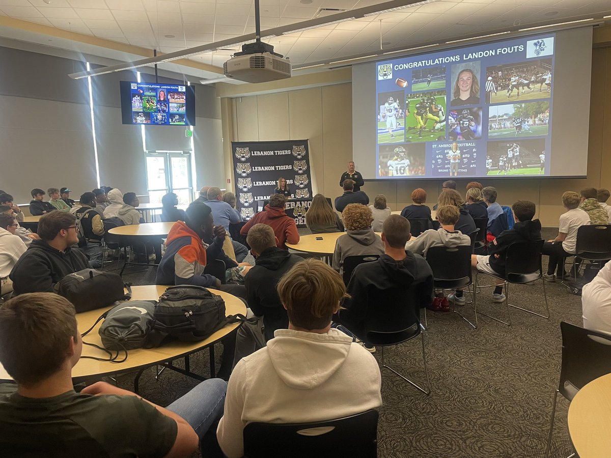 Congratulations to Landon Fouts as he heads off to play college football at St. Ambrose University! Good luck Fouts!