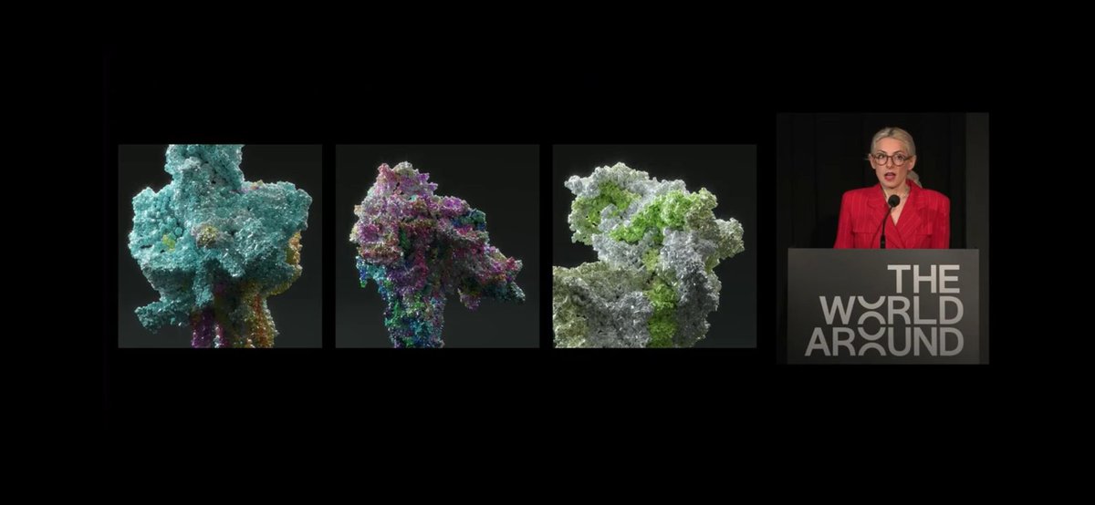 Voice Gems showcased at the <a href="/Gagosian/">Gagosian</a> by Claire Webb of the Berggruen Institute. Discussing digital preservation and voice and data to form.