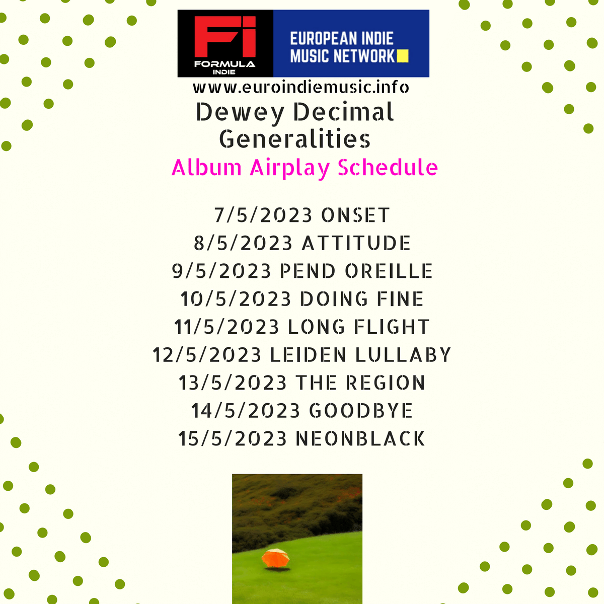 _DeweyDecimal's tweet photo. Tune in to @euroindiemusic to hear the tracks from #Generalities featured on #FormulaIndie!
#NewMusic #Indiemusic #freshindie #indieradio #euroindie #newmusiceurope #bedroompop #indiepop #indierock #undiscoveredmusic https://t.co/wxWQV95iYB