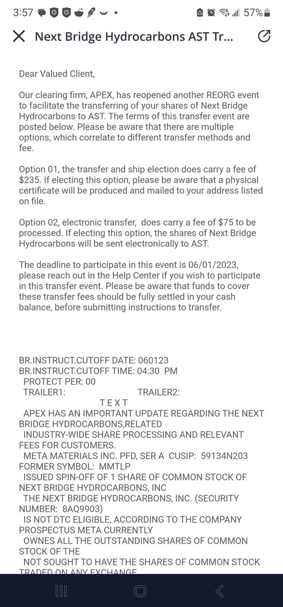 #MMTLP $MMTLP <a href="/WebullGlobal/">Webull</a> sent me this a few min ago to transfer to AST at a cost.