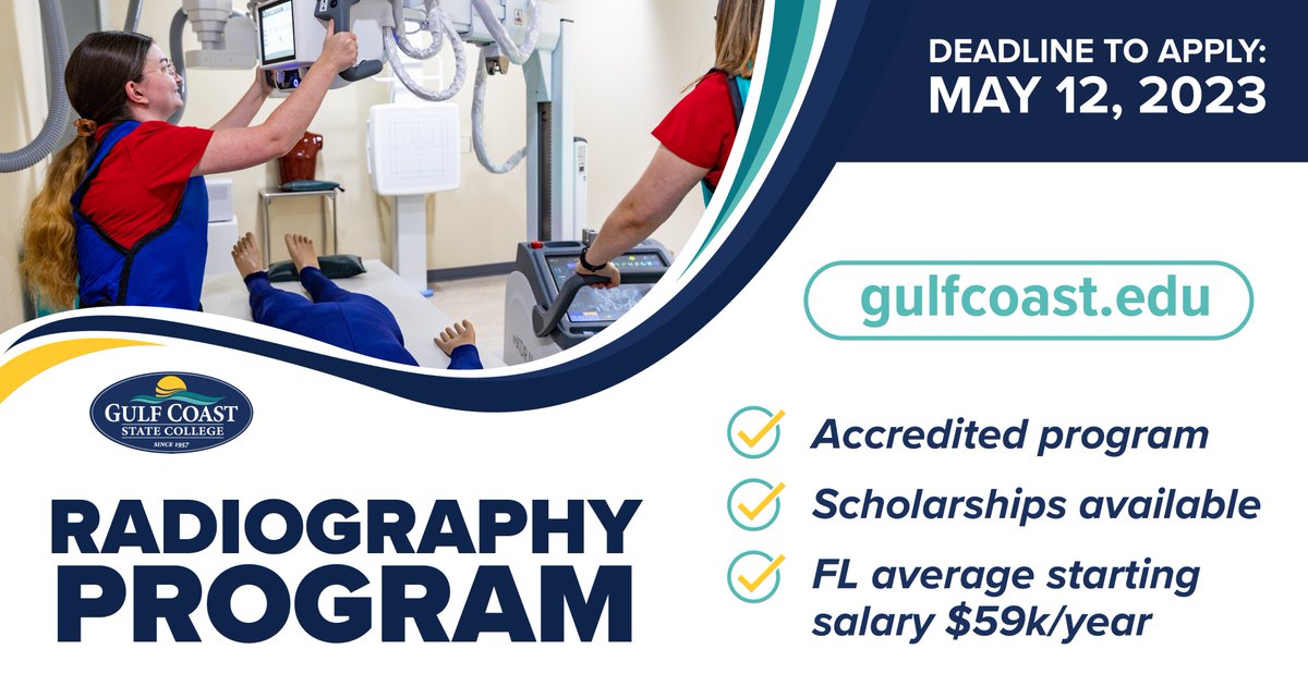Taking internal images to help with patient care is what being a radiographer is all about! 🩻

The deadline to apply for our next class is quickly approaching, Friday, May 12, 2023.
Get started at gulfcoast.edu.