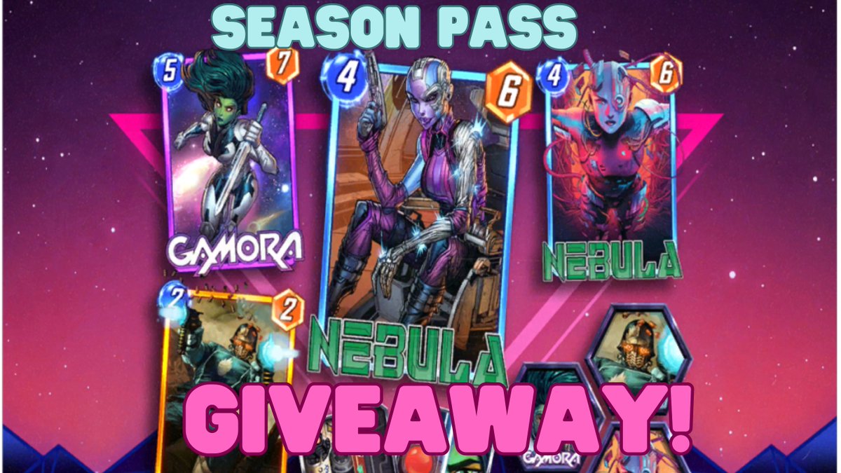 5 x Nebula Season Pass GIVEAWAY + 1 -GRAND PRIZE Winner will get Nebula AND EVERY Token Tuesday this Season!
✅Follow Us Here!
✅Like and Retweet!
✅Tell us your favorite card coming to this Season (Nebula, Iron Lad, Howard, Tribunal, Evolutionary)
✅More entries? See Comment!