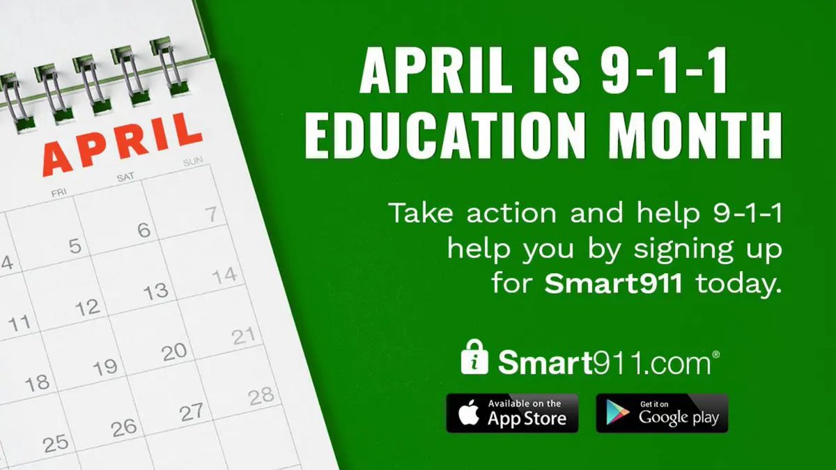 There are still a few days left in April to celebrate 911 Education Month. An easy step is building a Smart911 profile for you or your household. Providing information helps 911 help you and can save crucial seconds in an emergency. 
Sign up today: ow.ly/BgU950NQI2b