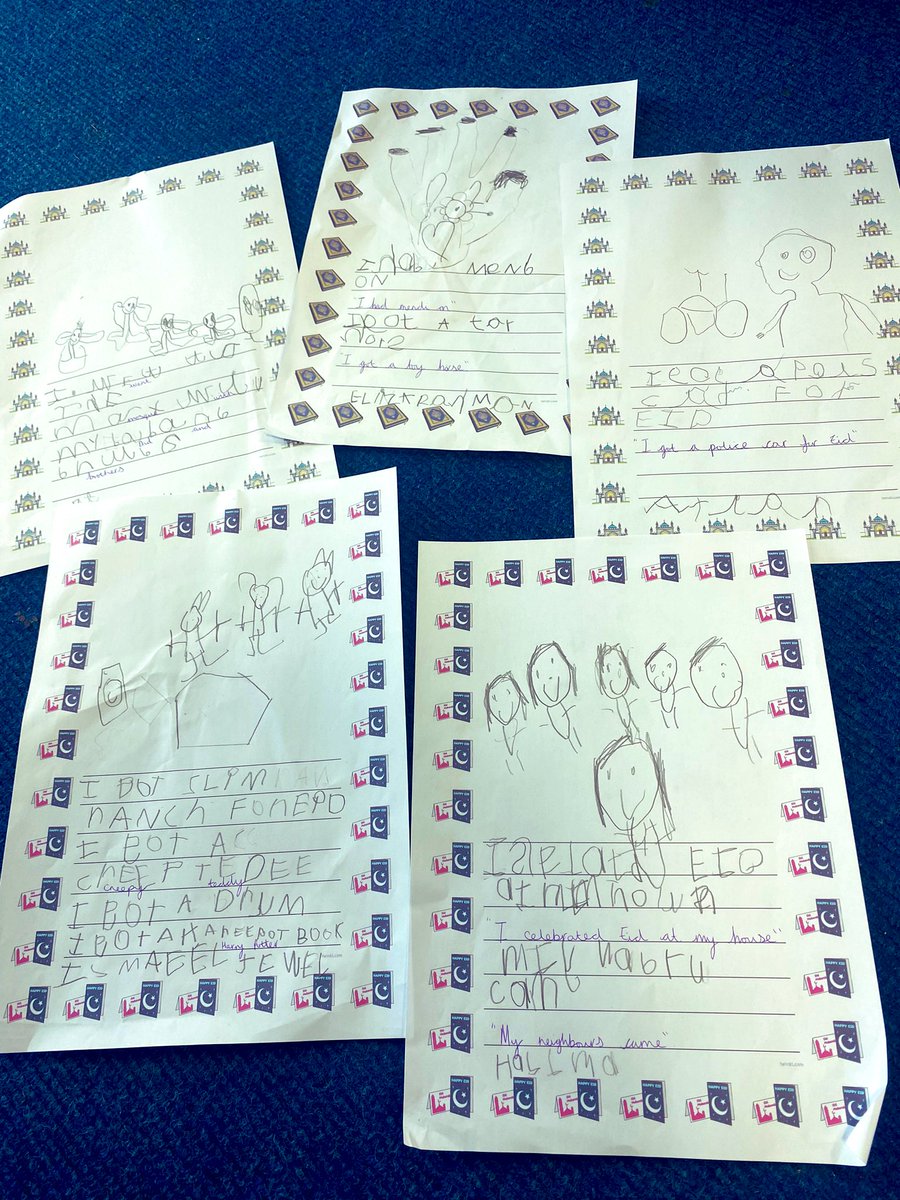 misssmythe_HT's tweet photo. The children were so excited to write about their Eid celebrations β¨πβοΈ
#EYFS #EarlyYears #EY #Eid #EidMubarak #EYWriting https://t.co/Z66CpNXg3u