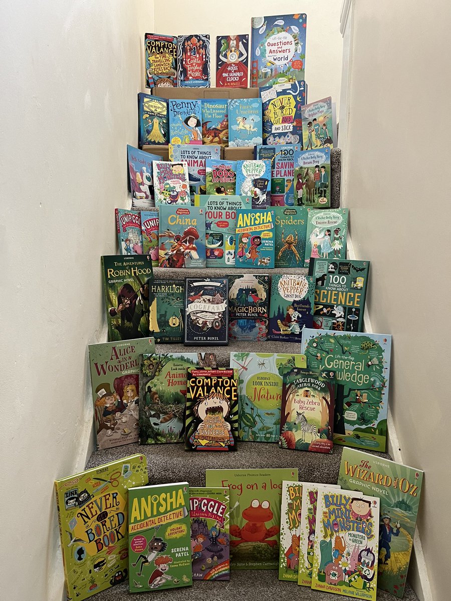 EmsBeauBooks's tweet photo. Yikes!! Look at this freebie hoard for @SJBsolihull after an amazing sponsored read and book fair event!! Well done all! The vending Machine is going to be overflowing!! https://t.co/PxKvYE6CKJ