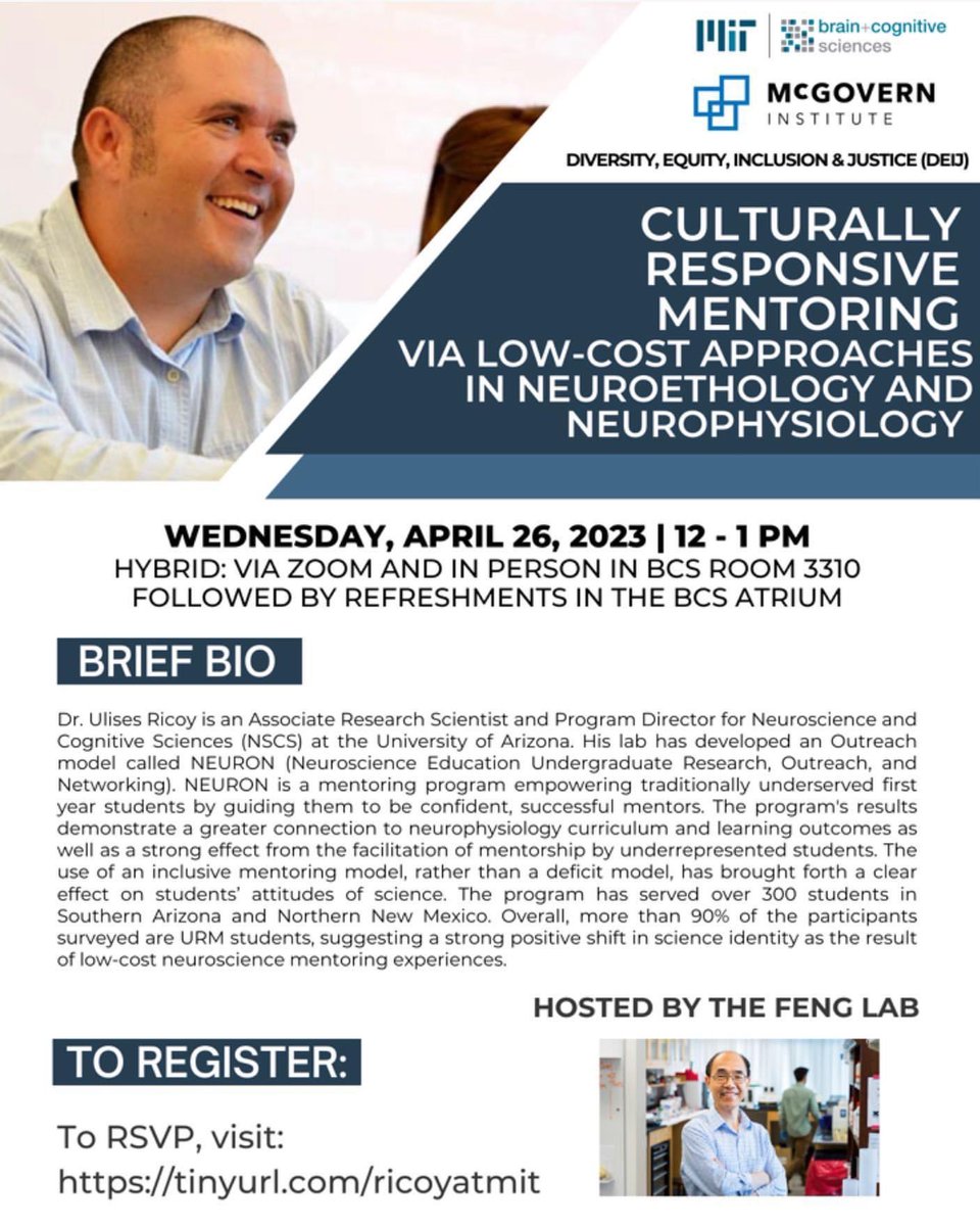 Ulises Ricoy 🇲🇽 🧠 🔬🎛 🪳 (@superolish) on Twitter photo Thank you for the invitation Guoping Feng <a href="/mcgovernmit/">McGovern Institute</a> <a href="/ricoy_labua/">Low Cost Neuroscience</a> “We are Science 🧬 People.” #Neuroscience #Diversity #PEER #BIPOC #NEURON #GrassFoundation Thank you for the invitation Guoping Feng <a href="/mcgovernmit/">McGovern Institute</a> <a href="/ricoy_labua/">Low Cost Neuroscience</a> “We are Science 🧬 People.” #Neuroscience #Diversity #PEER #BIPOC #NEURON #GrassFoundation