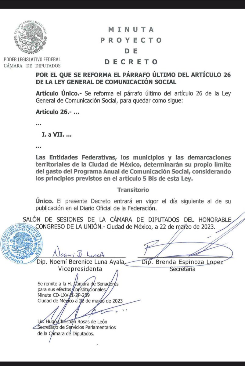 La comisión de gobernación del Senado, aprobo un dictamen  que modifica el limite de gasto en comunicación social en los municipios y estados para que estos puedan establecer su propio límite de gastos.
