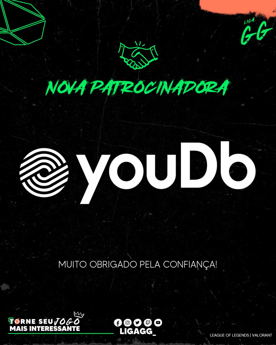 LigaGG_'s tweet photo. NOVOS PATROCINADORES!

Para quem estava esperando mais novidades, chegamos! 🤩

A Liga GG ganhou dois novos patrocinadores: A youDb e a Hyst!

A youDb é uma agência de consultoria em database e publicidade e a Hyst é uma startup no ramo do retail tech com foco em inovação e design thinking!

Valeu Hyst e youDb, obrigado pela confiança! 👊

Juntos, vamos fazer a diferença no T3!

Torne seu jogo mais interessante.

#esports #patrocinadores #gratidão