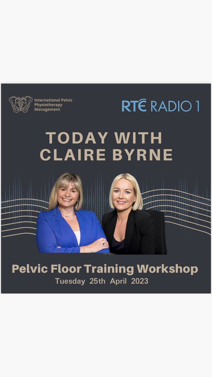 Please tune in tomorrow at 11:15 for my live on air pelvic floor training workshop, the home pelvic routine for women and men, a 3 week program in 10 mins! Please share! Email: Comments &amp; questions to todaycb@rte.ie
Text: 51551
Twitter: <a href="/TodaywithClaire/">Today with Claire Byrne</a>