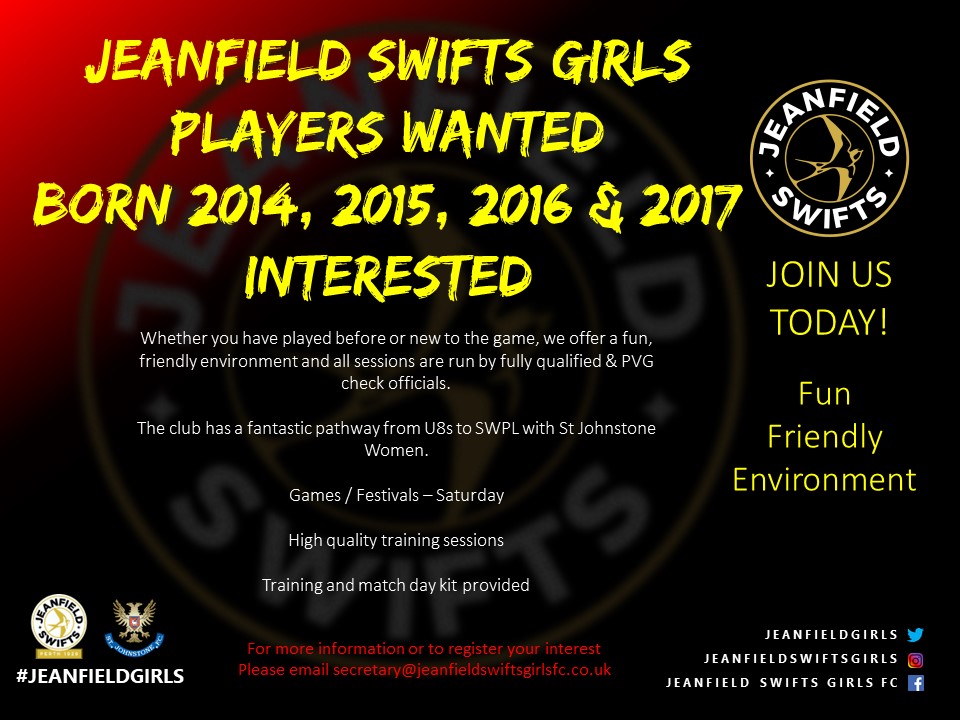 Jeanfield Swifts Girls & Women FC tweet media
