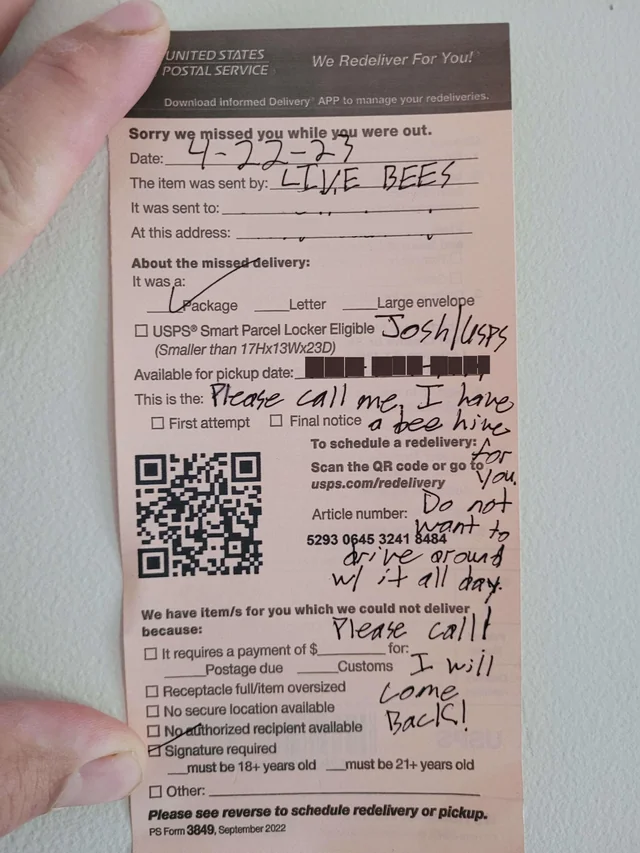 ColoRadDan's tweet photo. @RadioMoser Was this the note left from your USPS carrier?

https://t.co/8VPDICuPlv https://t.co/MuFEt9YSrk