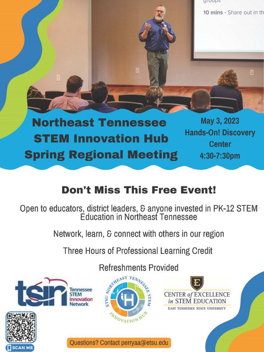 Northeast Tennessee STEM Innovation Hub Spring Regional Meeting.