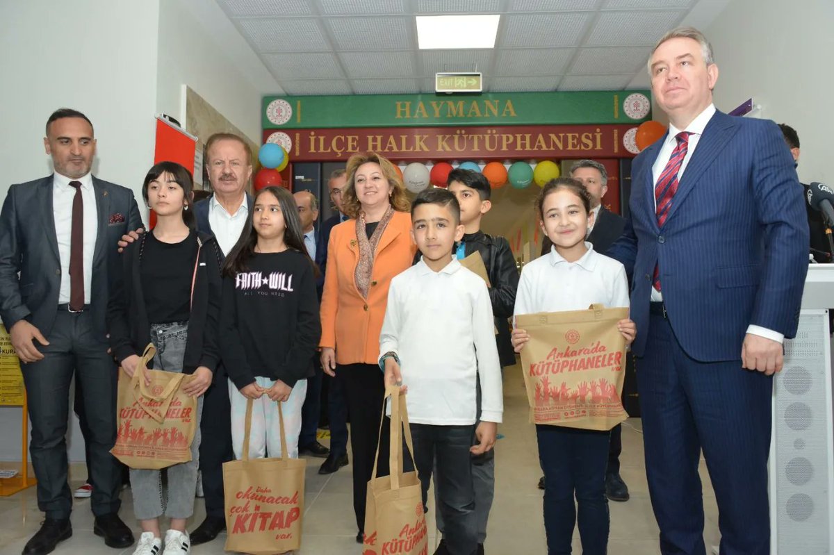 KTBKYGM's tweet photo. Cumhuriyetimizin 100. yılında 100 yeni kütüphane hedefimize emin adımlarla ilerliyoruz. Bugüne Bakan Yardımcımız Sayın  @OzgulOzkanYAVUZ ’un katılımlarıyla Ankara’da iki kütüphane açılışı sığdırdık. Çubuk ve Haymana
 İlçe Halk Kütüphanelerimizi hizmete açtık.
@TCKulturTurizm https://t.co/WgAkbfQjST