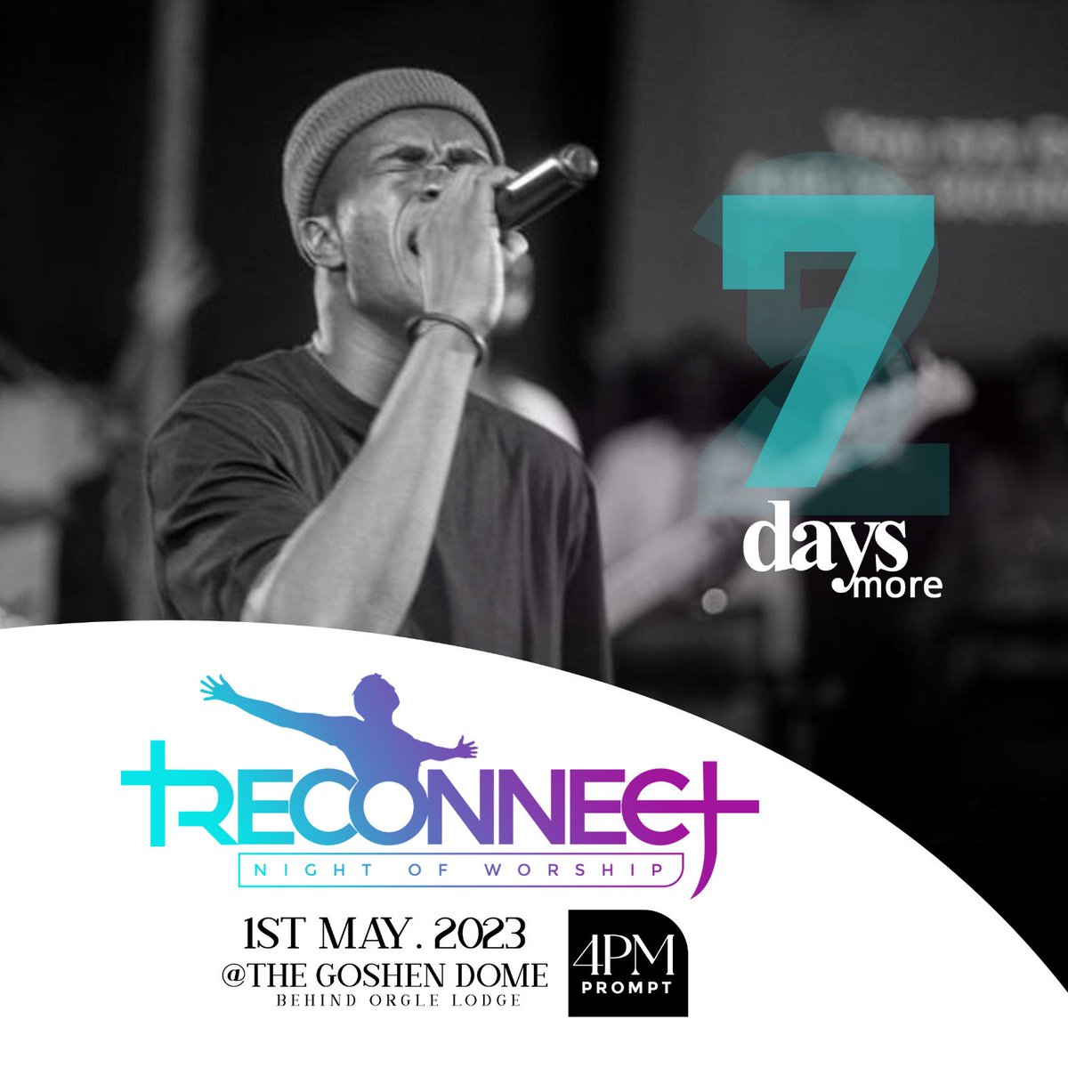Resounding the alarm🚨 - *Reconnect* is 7 days away ‼️

We simply cannot wait to worship JESUS with you !

You don’t want to miss  out. 
See you!!!!!!!!
01-MAY-23

#Jesus
#Reconnect 
#lccarrows