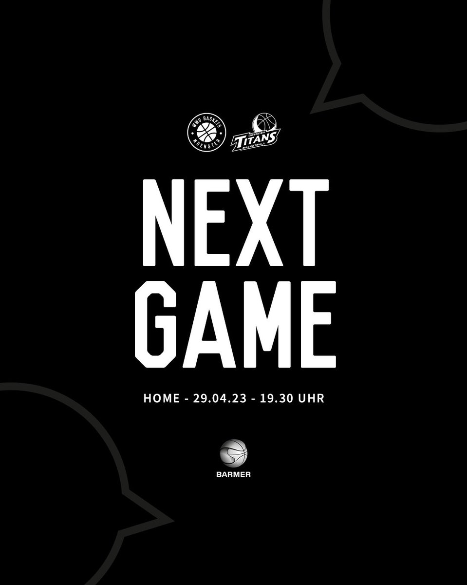 unibaskets's tweet photo. 🆚 @DresdenTitans
🗓 Samstag, 29.04.23
🕢 19.30 Uhr
📍 Berg Fidel
📊 https://t.co/KdX1bnZKrr
🖥 ab 19.05 Uhr https://t.co/r2ecZVnXkt
🎟 https://t.co/gYAL9n9Dy3
🎓 https://t.co/eKs2mykEVN
#wwubaskets #BARMERLiga #ProA
---
@WWU_Muenster Icon Vorstellung: Philologie, FB 9 https://t.co/nDM91tEMX4