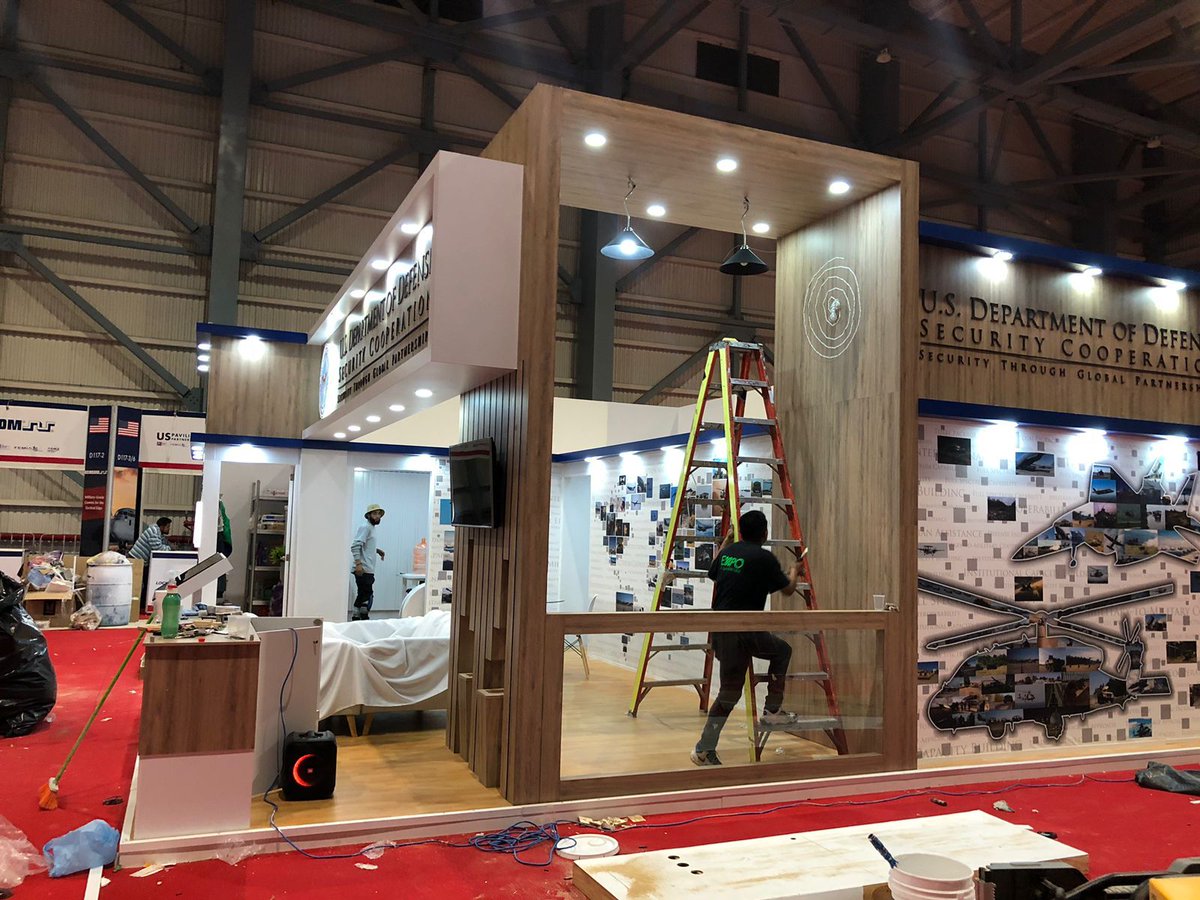 KallmanCS's tweet photo. We have some #buildup shots of the United States Department of Defense booth at #FAMEX2023! The Kallman Creative Services team is excited to see this #custombuild once it's completed... stay tuned!

@FAMEXTweet #tradeshows #eventprofs #custom #exhibit #TeamKallman https://t.co/4QKOVnJvm4
