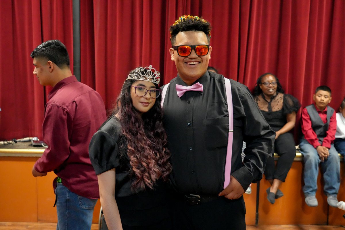 MercedCOE's tweet photo. Students in MCOE's Special Education program celebrated prom last week, where nearly 60 students and parents attended the masquerade-themed celebration! 🎭✨

Congratulations to prom king and queen Ruben Garcia and Misa Lee, who were crowned by last year's royalty 👑 https://t.co/ekDdb5c6lp