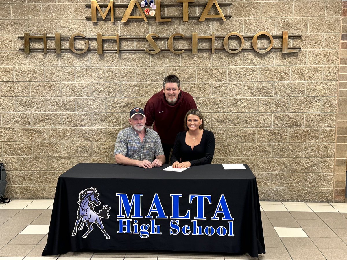mettebasketball's tweet photo. The Malta M-ettes are very proud to have 3 girls moving on to the next level.  Allison Kunze signed at Williston State, Addy Anderson signed at Dickinson State, and Maddie Williamson signed at North Idaho College. #mightymalta #mtscores @406mtsports @montanasports https://t.co/kHKXRMpwkQ