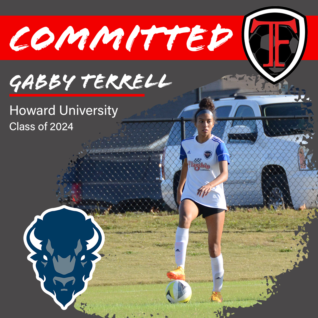 TotalFutbolVa's tweet photo. COMMITMENT ALERT!

Gabby Terrell from our @dmv_fc 05s has committed to @HowardWSoccer! She will join the Bison in the fall of 2024.

Congrats Gabby! 🎉

#BleedBlue https://t.co/3G2iPbSLOQ