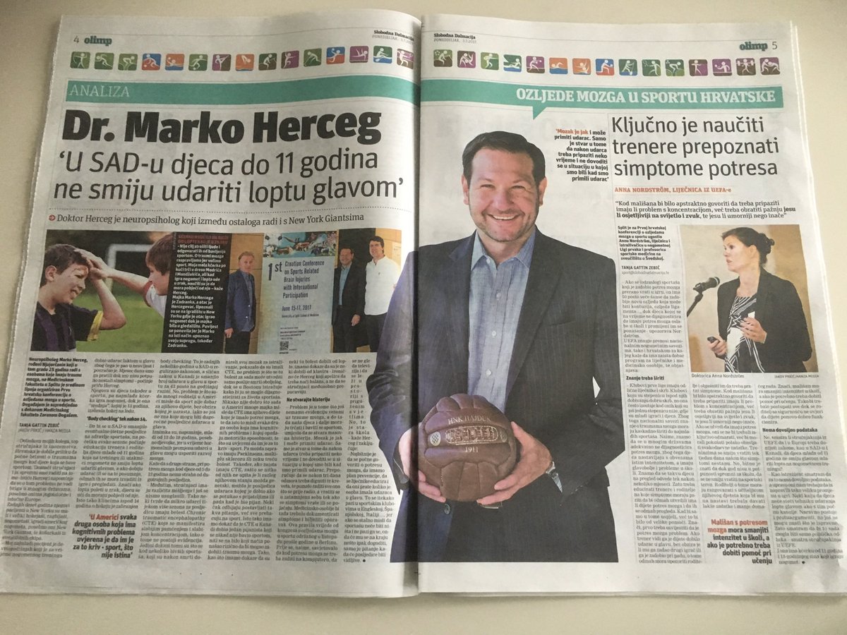 CroSportTBI2017's tweet photo. @CroAmPro Inspirational speakers for sure. Another valuable contributor to ACAP would be Dr. Marko Herceg, former mental health commissioner &amp; sports concussion expert, who organized our conference in 2017, the first in Croatia, that brought experts from 7 countries. https://t.co/fTnQI3faQk
